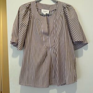 Frank & Eileen Brown Striped Women's Top